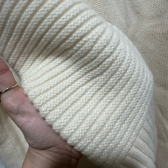 Helmut Lang Cream Crew Neck Sweater Size Large Minimalist Cozy Knit 100% Wool - Picture 3 of 8